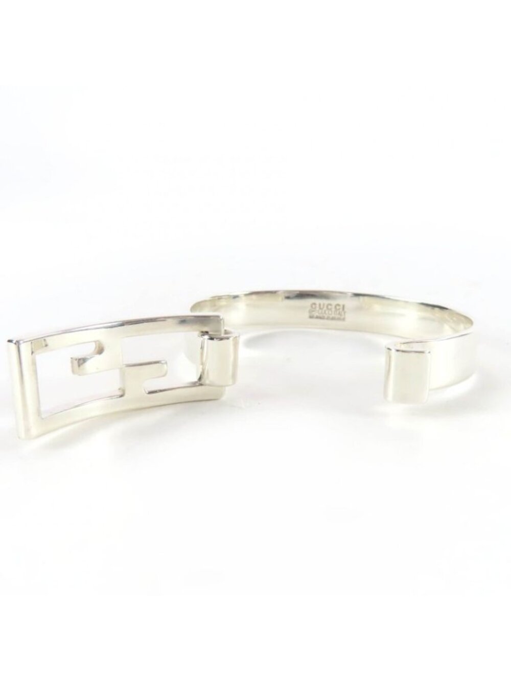 Gucci GG Bangle Bracelet Silver Weight - Picture 5 of 8